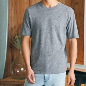 Faherty Short-Sleeve Vintage Chambray Tee Mineral Grey Heather Men's XL